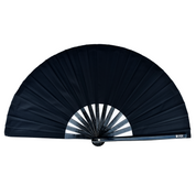 Large Rave Folding Hand Fan - Black