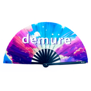 Large Rave Folding Hand Fan - Demure