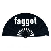 Large Rave Folding Hand Fan - Faggot