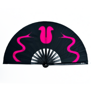 Large Rave Folding Hand Fan - Lyck Tongue