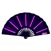 LED Glowing Rave Folding Hand Fan - Pink