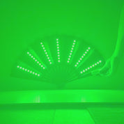 LED Glowing Rave Folding Hand Fan - Green