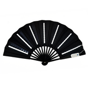 LED Glowing Rave Folding Hand Fan - White